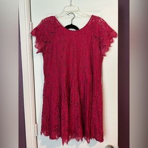 Lace Open Back Mini Dress